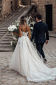 Beautiful A Line Sweetheart Sweep Train Long Wedding Dresses Bridal Gown OHD092 | Cathyprom
