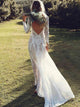 Beautiful Open Back Lace Backless Long Sleeve Wedding Dresses Bridal Gown OHD091 | Cathyprom