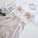 Short Sleeve Wedding Dresses V Neck A Line Appliques Sexy Lace Backless Bridal Gown OHD209
