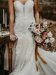 Romantic Wedding Dresses Sweetheart Sheath Column Long Train Chic Bridal Gown OHD213
