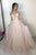 A Line Spaghetti Straps Deep V Neck Long Prom Dresses SQ8391