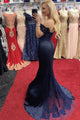 Mermaid Black Satin Off The Shoulder Short Sleeves Lace Long Satin Prom Dress OHC398 | Cathyprom