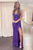 Mermaid Purple Sequins Long Prom Dress With Slit YZ211082