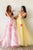 Modest A-line V Neck Tulle Appliques Sleeveless Long Lace Prom Dress OHC448