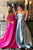 New Simple A Line Sweetheart Pocket Beaded Long Satin Senior Prom Dress OHC497 | Cathyprom