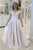 White A-Line Lace Long Prom Dress With Appliques CMS211203