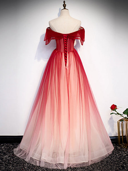 Off the Shoulder Burgundy Prom Dresses, Wine Red Tulle Graduation Dres cathyprom Off the Shoulder Burgundy Prom Dresses, Wine Red Tulle Graduation Dres cathyprom