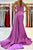 One Shoulder Purple Satin Mermaid Prom Dresses, Evening Dress SJ211139