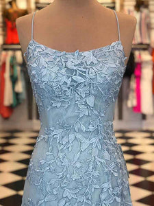 Exquisite Sheath Prom Dresses Spaghetti Straps Tulle Prom Gowns CP118