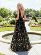 Exquisite V-neck Lace Prom Dresses Long Floral Formal Gowns CP115|CathyProm