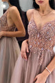 Eye-catching Illusion Prom Dresses Tulle Spaghetti Straps A-line Formal Gowns CP114|CathyProm