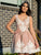 Lace Appliques Blush Homecoming Dress for Teens Short Prom Party Dress PIN71226