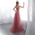 A-Line V-Neck Beaded Tulle With Slit Prom Dress, Evening Dress YZ211048