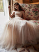 Elegant A-Line Pink Tulle Long Prom Dress, Evening Dress CMS211201