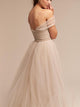 Elegant A-Line Pink Tulle Long Prom Dress, Evening Dress CMS211201