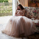 Elegant A-Line Pink Tulle Long Prom Dress, Evening Dress CMS211201