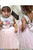 Sleeveless Pink Tulle Floral Satin Bowknot Ball Gown Flower Girl Dresses OHR034 | Cathyprom