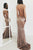 Mermaid Sequins V Neck Sweep Train Backless Long Sequins Prom Dresses OHC522