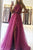 A-line Purple Beads Long Prom Dress, Evening Dress YZ211073