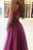 A-line Purple Beads Long Prom Dress, Evening Dress YZ211073