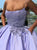 Purple Ball Gown Spaghetti Straps Satin Sweet 16 Dress With Pocket, Quinceanera Dress CP617