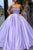 Purple Ball Gown Spaghetti Straps Satin Sweet 16 Dress With Pocket, Quinceanera Dress CP617