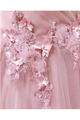 Ball Gown Sweetheart Appliques Blush Prom Dress Tulle Long Prom Evening Dress CAP51236|CathyProm