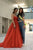 Red A-Line Long Prom Dress With Lace, Evening Dress CMS211107
