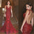 Sexy Red Mermaid Backless Prom Dress With Sequins, Evening Dress CMS211206