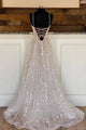 A-Line Sequined Long Prom Dress, Evening Dress SHK021