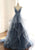 A-Line Grey Tulle Lace Long Prom Dress With Ruffles, Evening Dress SHK022