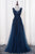 A-Line V-neck Floor length Sleeveless Tulle Prom Dress/Evening Dress With Appliques  OHC272 | Cathyprom