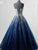 Sexy Strapless Ball Gown Amazing Beaded Prom Dress Navy Modest Tulle Prom/Evening Dress SM1172|CathyProm