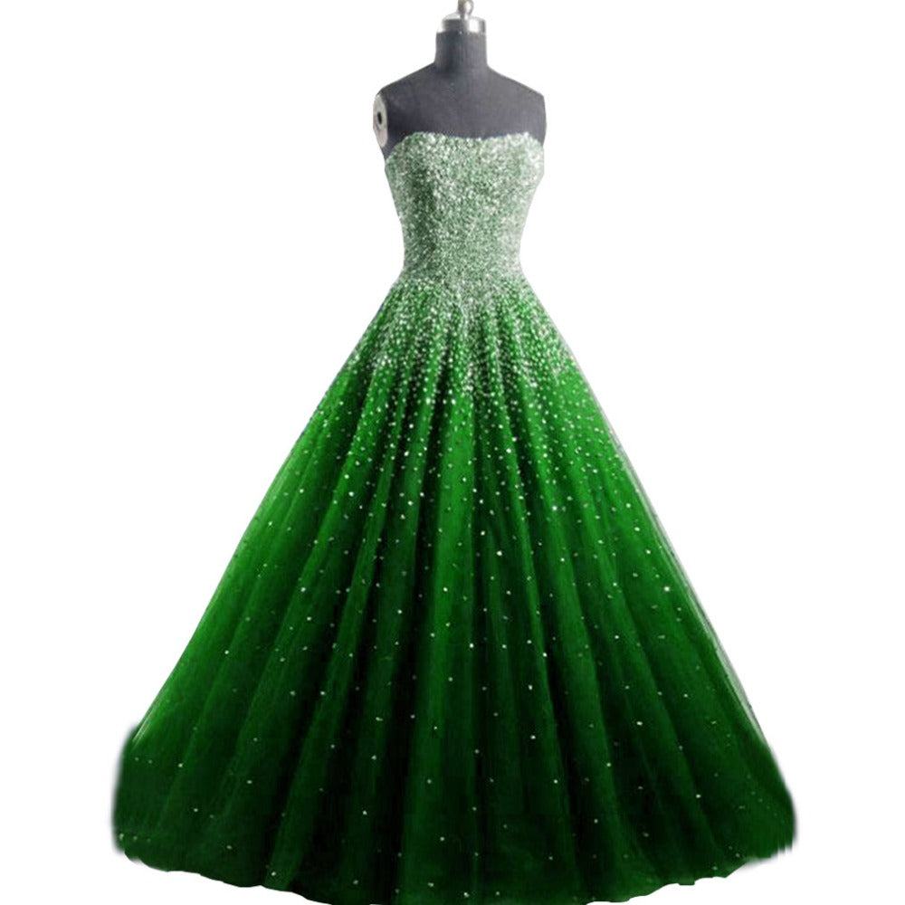 Sexy Strapless Ball Gown Amazing Beaded Prom Dress Navy Modest Tulle P cathyprom Sexy Strapless Ball Gown Amazing Beaded Prom Dress Navy Modest Tulle P cathyprom