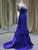 Royal Blue Luxury Beaded Mermaid Prom Dress with Sweep Train Sexy See Though Back Prom/Evening Dress SM7714|CathyProm