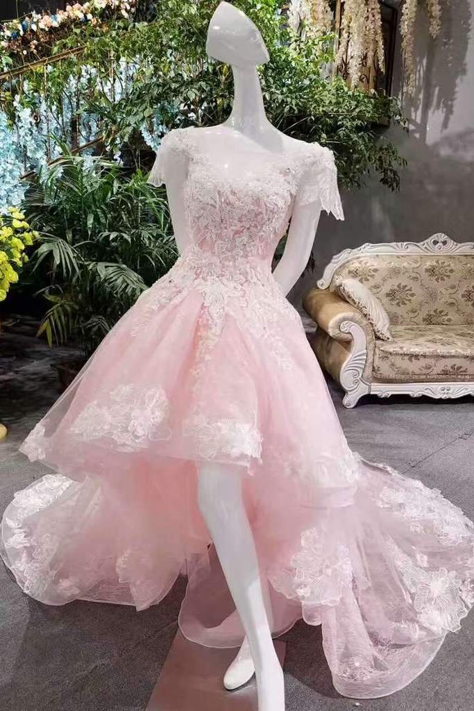 Fancy A-Line Scoop Neckline Cap Sleeve Asymmetrical Prom Dresses YZ211 cathyprom Fancy A-Line Scoop Neckline Cap Sleeve Asymmetrical Prom Dresses YZ211 cathyprom