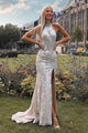 Sexy A-Line Lace Long Prom With Split, Evening Dress YZ211081