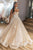 Shiny Champagne Long Prom Dress With Sequins, Evening Dress CMS211158