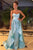 Simple A Line Blue Satin Long Ruffles Spring Party Dress Long Prom Dresses OHC489 | Cathyprom