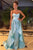 Simple A Line Blue Satin Long Ruffles Spring Party Dress Long Prom Dresses OHC489 | Cathyprom