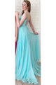 Simple A Line Long Square Neck Sleeveless Lace Up Open Back Prom Dress Evening Dress OHC420