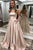 Simple A Line Strapless Sleeveless Beading Long Satin Prom Dresses Evening Dress With Pocket OHC432 | Cathyprom