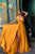 Simple A Line V Neck Floor Length Long Yellow Chiffon Prom Dress Long Evening Dresses OHC508 | Cathyprom