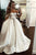 Simple White Satin Off The Shoulder Long Senior Prom Dress Evening Dress With Beading OHC425 | Cathyprom