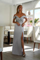 Sparkle A Line Off The Shoulder Long Satin Prom Dress Evening Dress OHC463 | Cathyprom