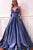 Sparkle A-line Deep V neck Spaghetti Straps Sequins Prom Dress with Pockets OHC443 | Cathyprom