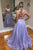 Sparkle Two Piece Lavender Sleeveless Tulle A-Line Sequins Prom Dress OHC441 | Cathyprom