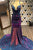 Sparkly Mermaid V Neck Sweep Train Sequins Long Satin Prom Dresses Long Evening Dress OHC506 | Cathyprom