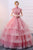 Spring Pink Tulle A-Line Long Winter Formal Prom Dress Cap Sleeves Evening Dress With Appliques OHC481 | Cathyprom