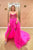 Pink Tulle Strapless High Low Ball Gown Prom Dress, Evening Dress  SHK023